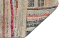 Multicolor Striped Turkish Kilim Rug in Beige 153x298 cm (5' x 9'9")