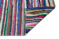 Multicolor Striped Wool Flatweave Kilim Rug 155x224 cm (5'1" x 7'4")