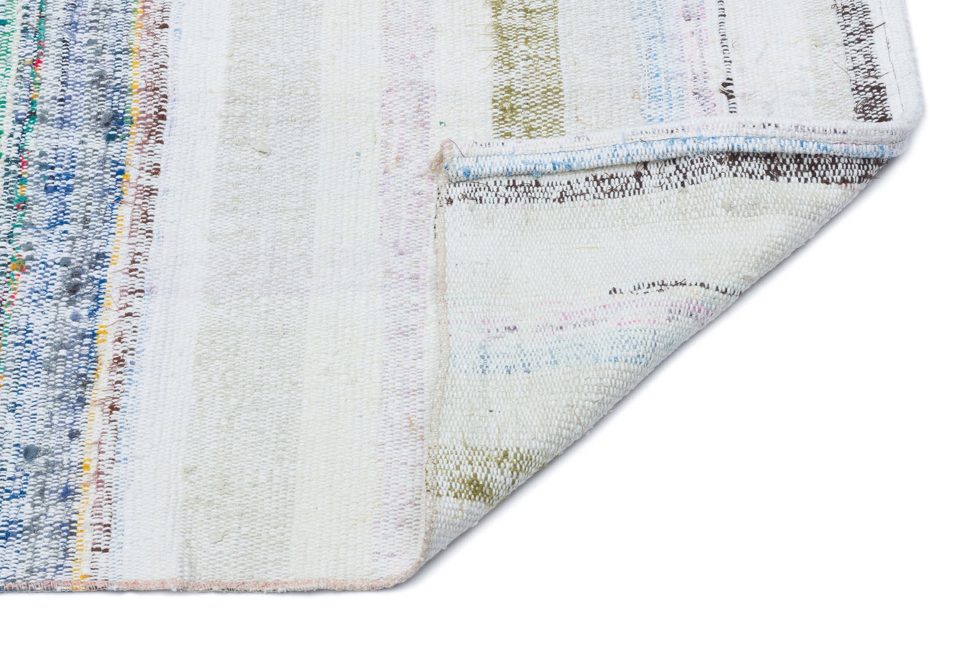 Girit Bej Çizgili Yün El Dokuma Halısı 077 x 216 Apex Unique