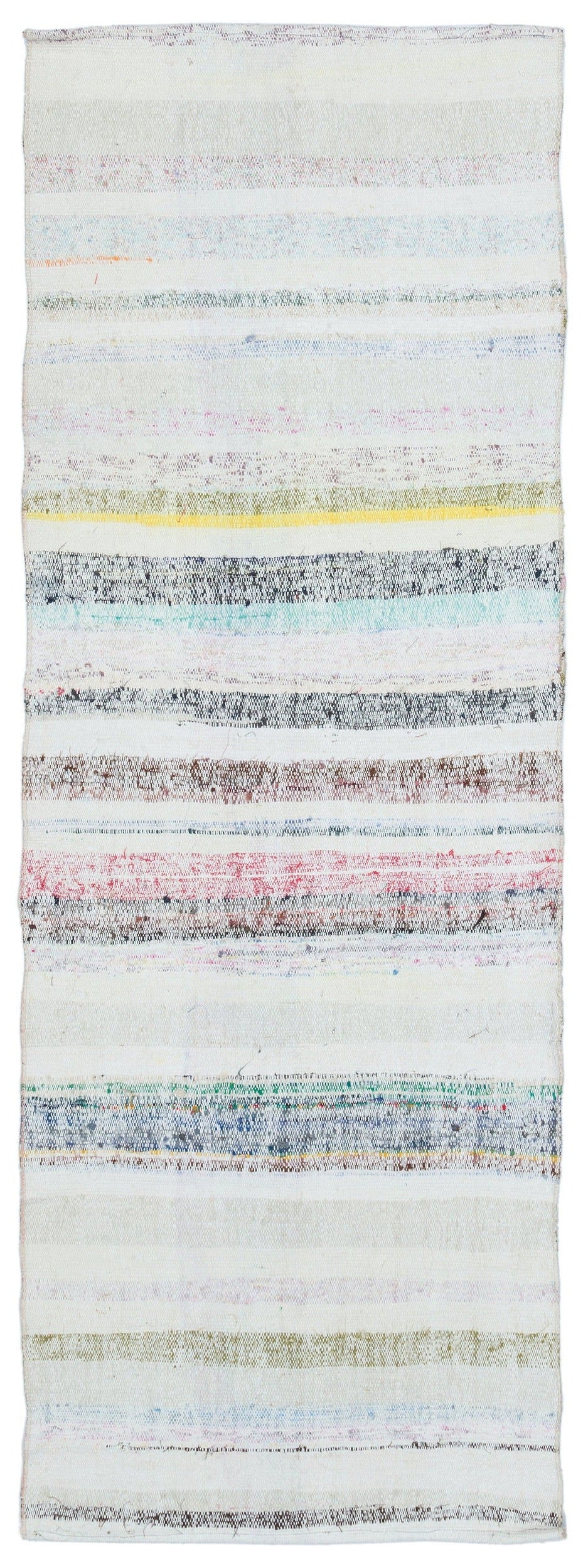 Girit Bej Çizgili Yün El Dokuma Halısı 077 x 216 Apex Unique