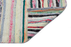 Girit Bej Çizgili Yün El Dokuma Halısı 150 x 315 Apex Unique