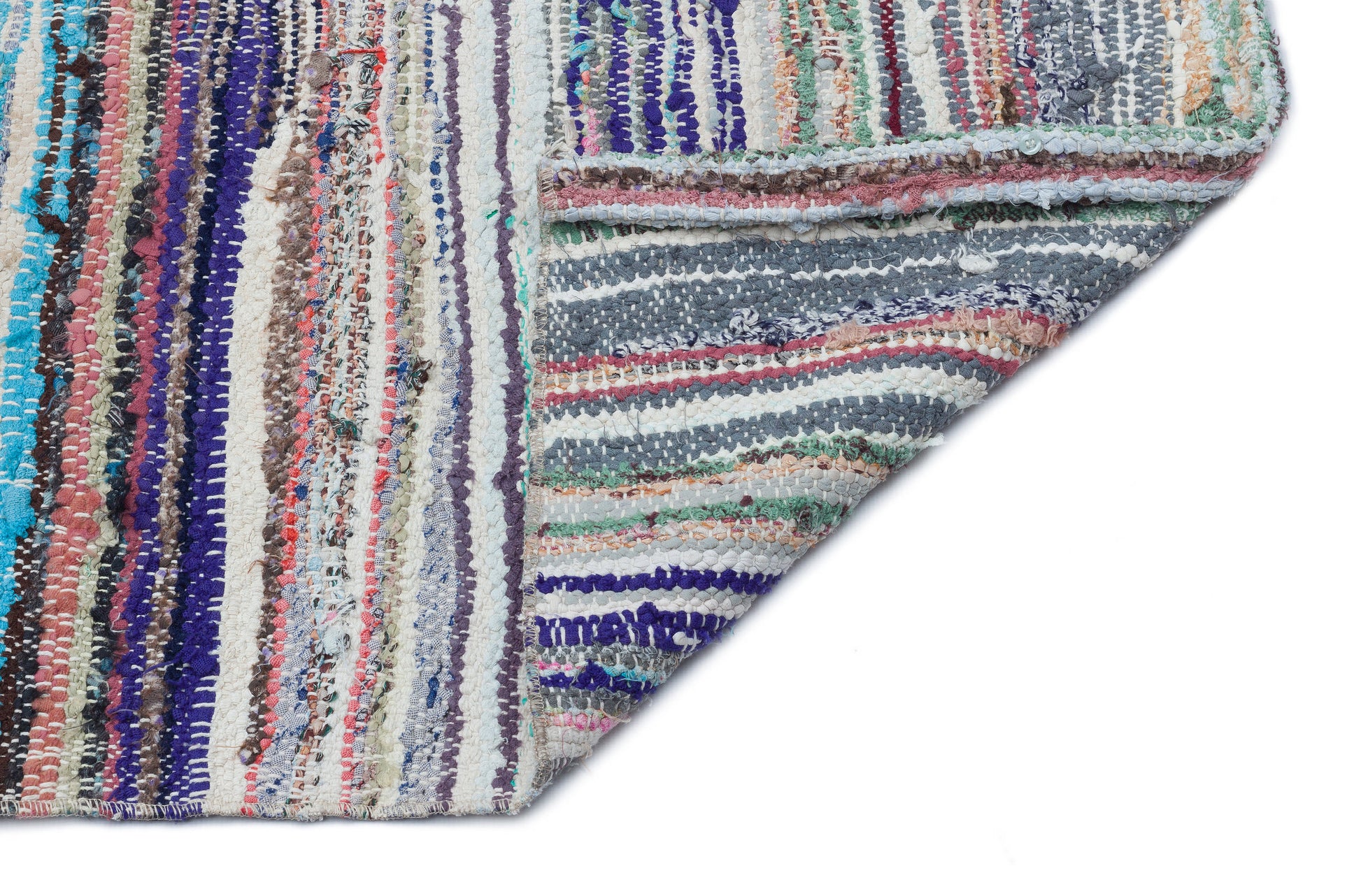 Girit Bej Çizgili Yün El Dokuma Halısı 140 x 322 Apex Unique