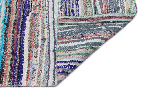 Girit Bej Çizgili Yün El Dokuma Halısı 140 x 322 Apex Unique