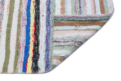 Girit Bej Çizgili Yün El Dokuma Halısı 150 x 293 Apex Unique