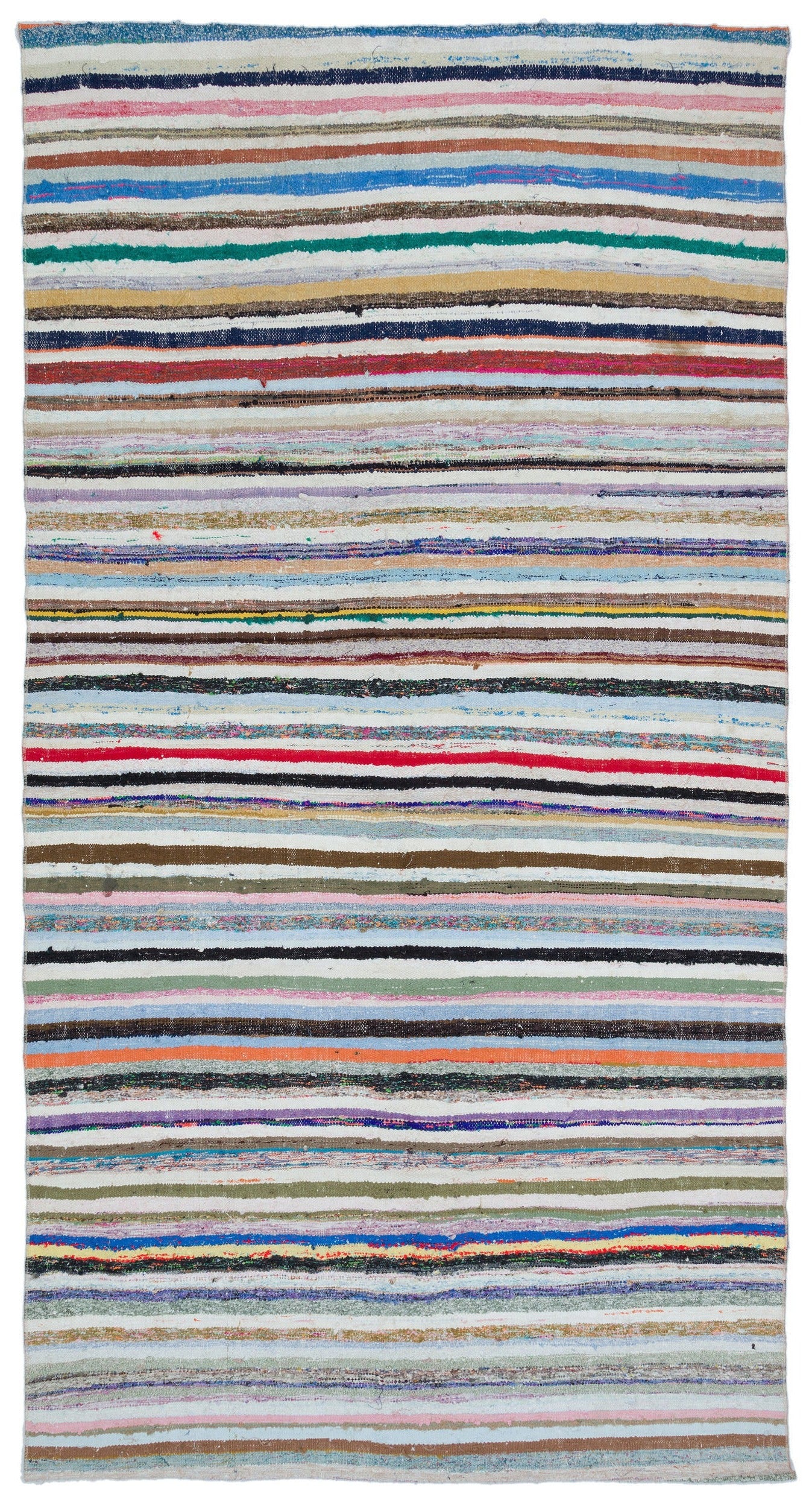 Girit Bej Çizgili Yün El Dokuma Halısı 150 x 293 Apex Unique