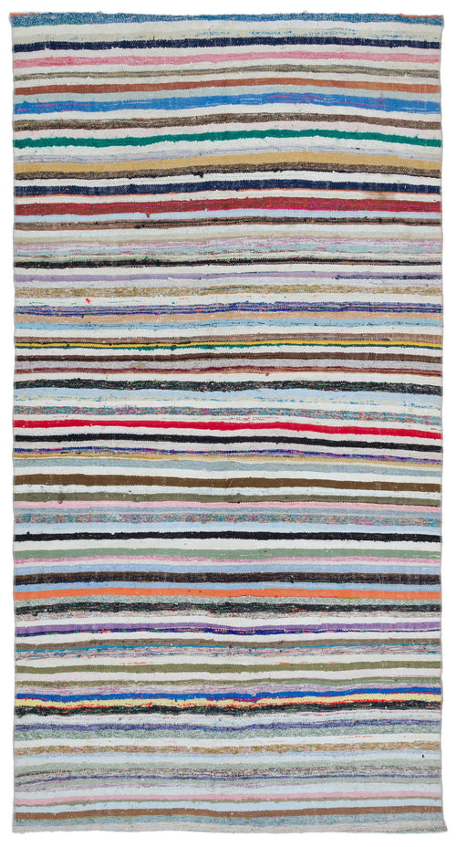 Girit Bej Çizgili Yün El Dokuma Halısı 150 x 293 Apex Unique