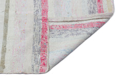 Girit Bej Çizgili Yün El Dokuma Halısı 138 x 380 Apex Unique