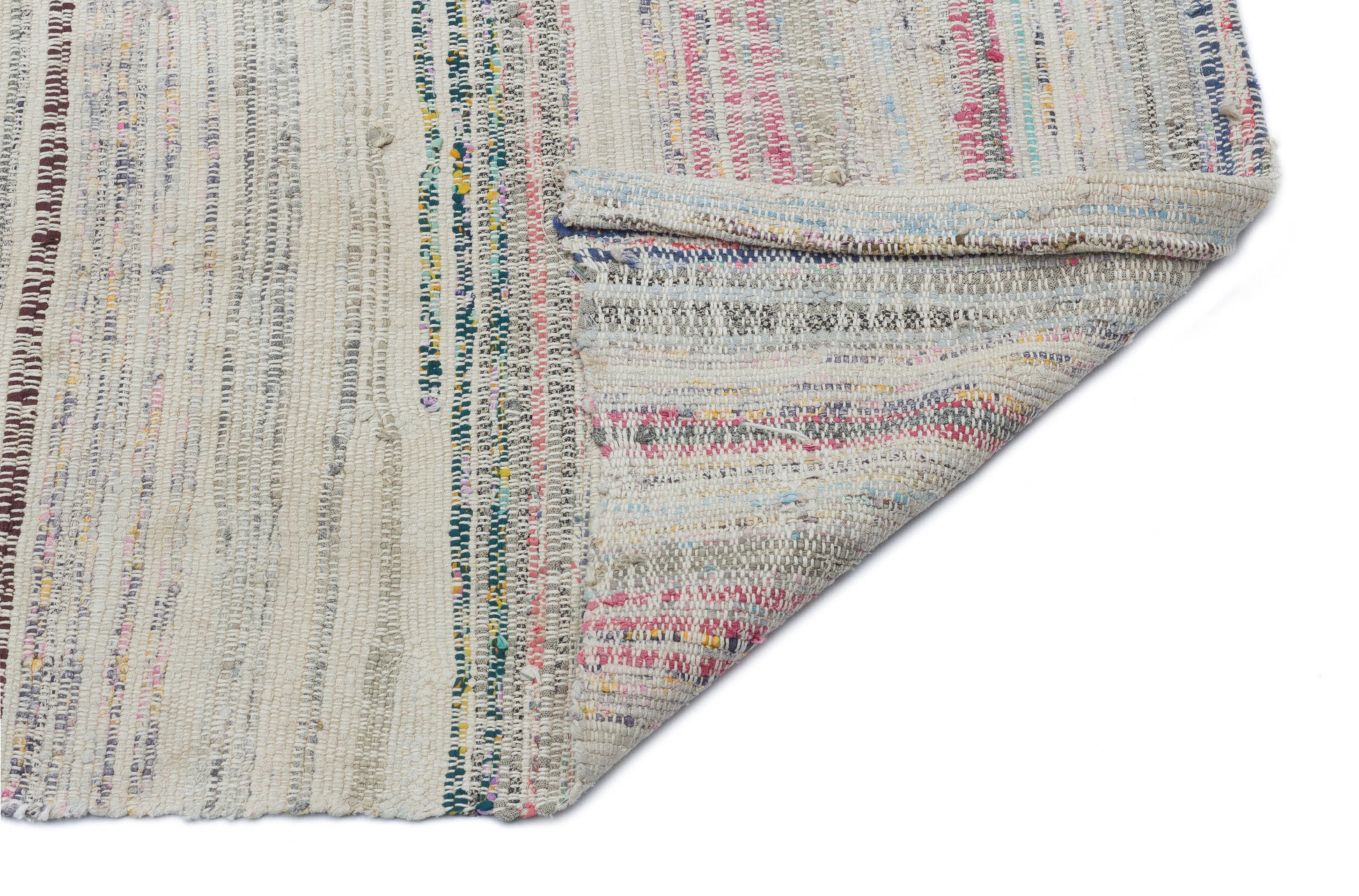 Girit Bej Çizgili Yün El Dokuma Halısı 164 x 254 Apex Unique