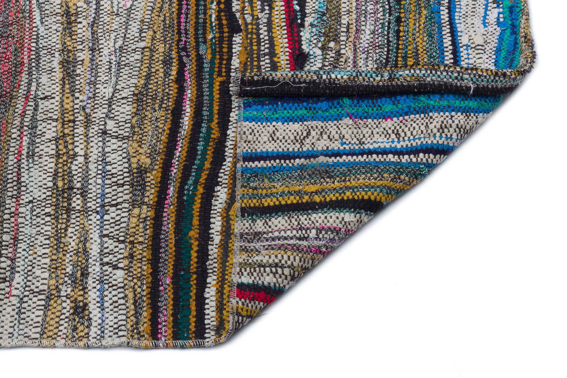 Girit Bej Çizgili Yün El Dokuma Halısı 135 x 310 Apex Unique