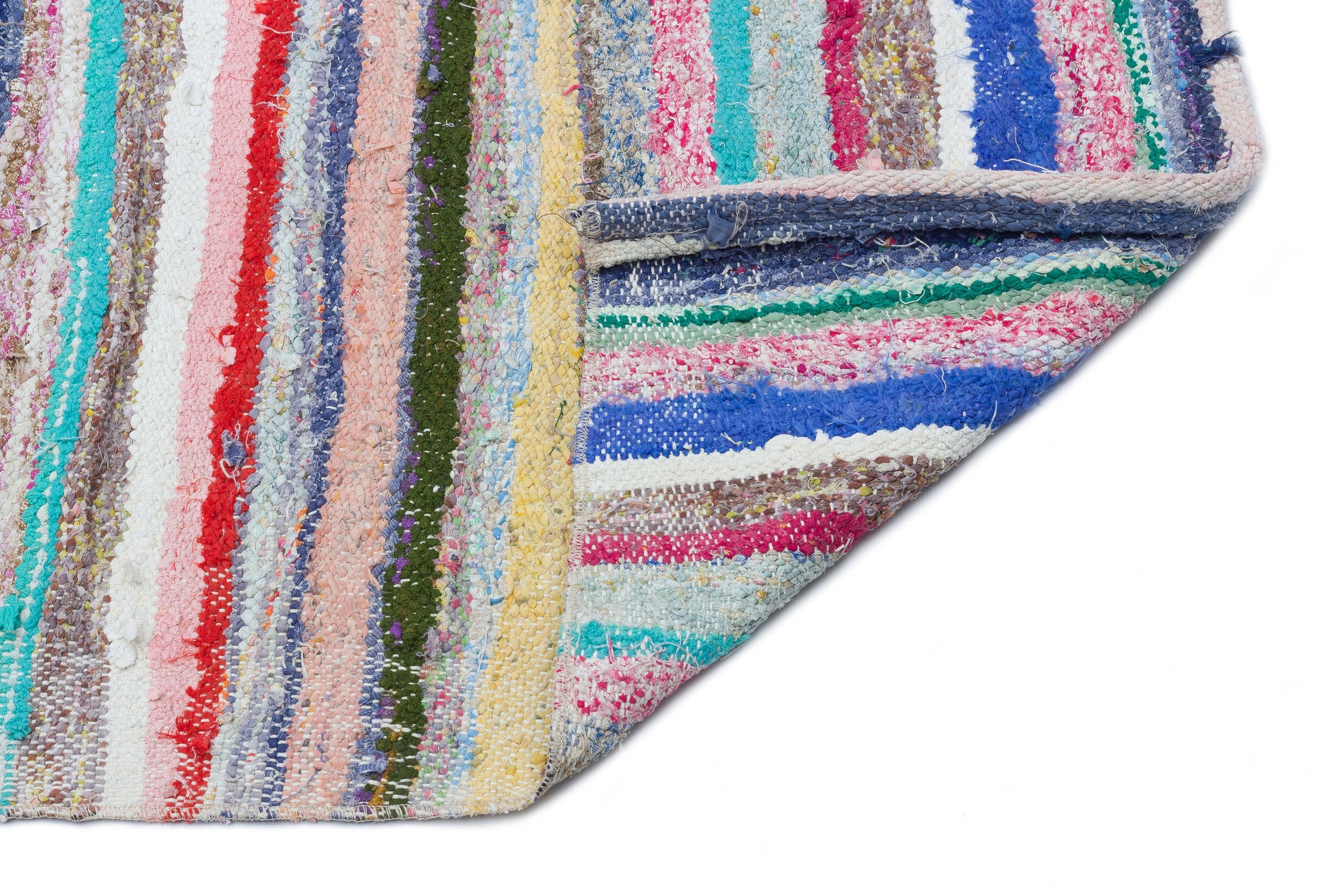 Girit Bej Çizgili Yün El Dokuma Halısı 131 x 264 Apex Unique