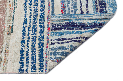 Girit Bej Çizgili Yün El Dokuma Halısı 134 x 362 Apex Unique