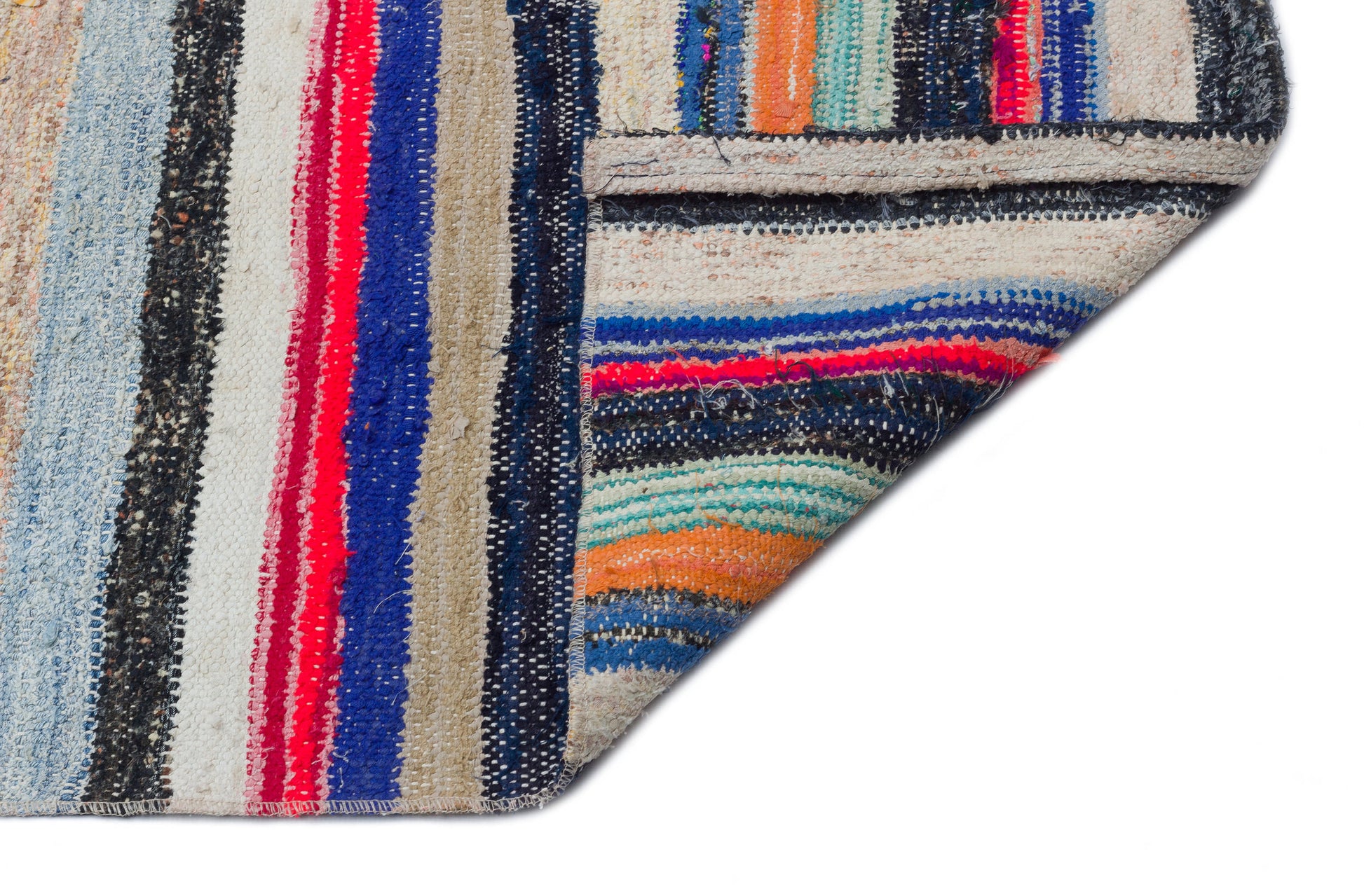 Girit Bej Çizgili Yün El Dokuma Halısı 151 x 360 Apex Unique