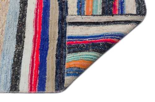 Girit Bej Çizgili Yün El Dokuma Halısı 151 x 360 Apex Unique