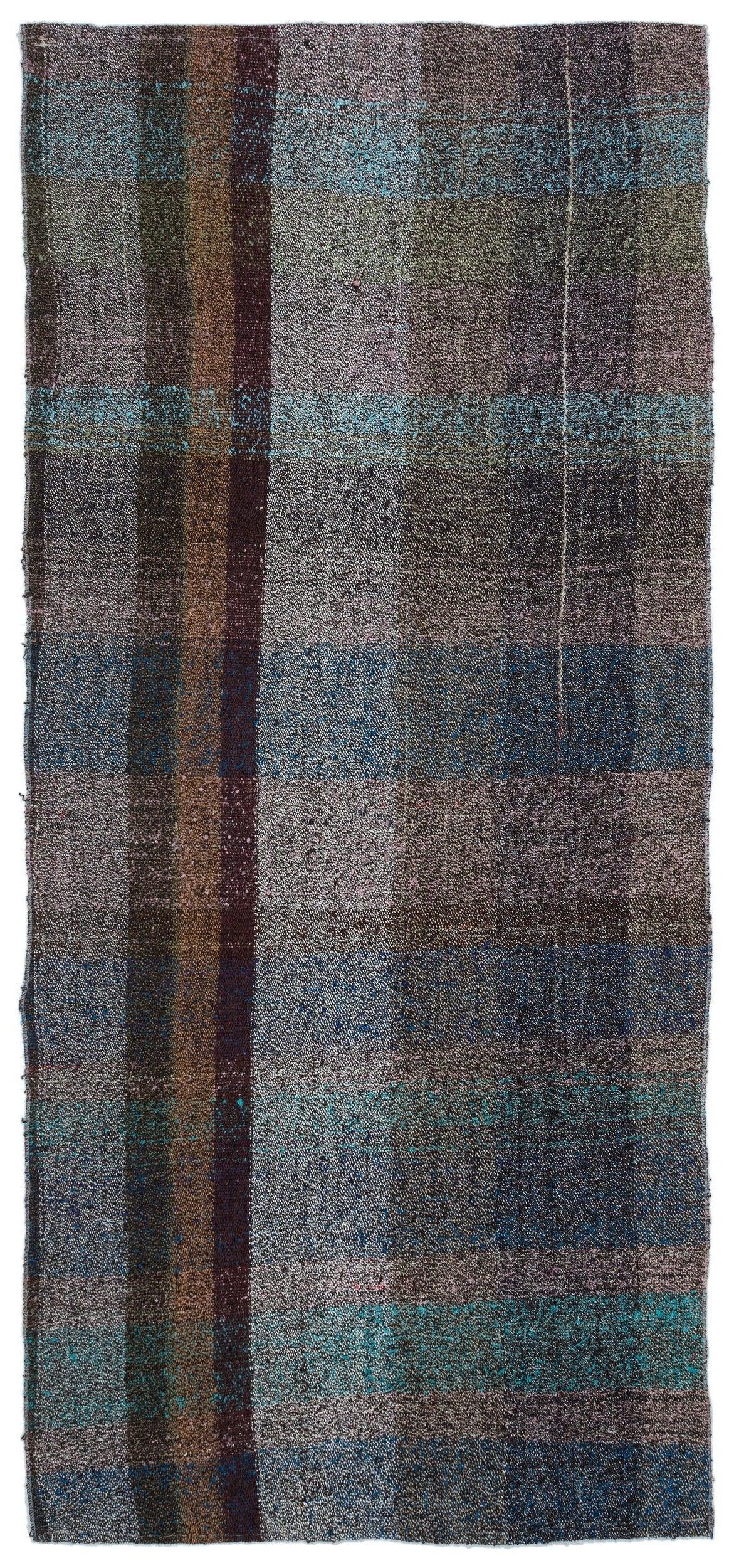 Gri Anadolu Bohem Modern Yün Halı 110x246 - Özel Seri