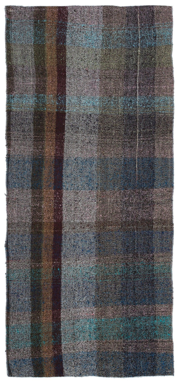 Gri Anadolu Bohem Modern Yün Halı 110x246 - Özel Seri