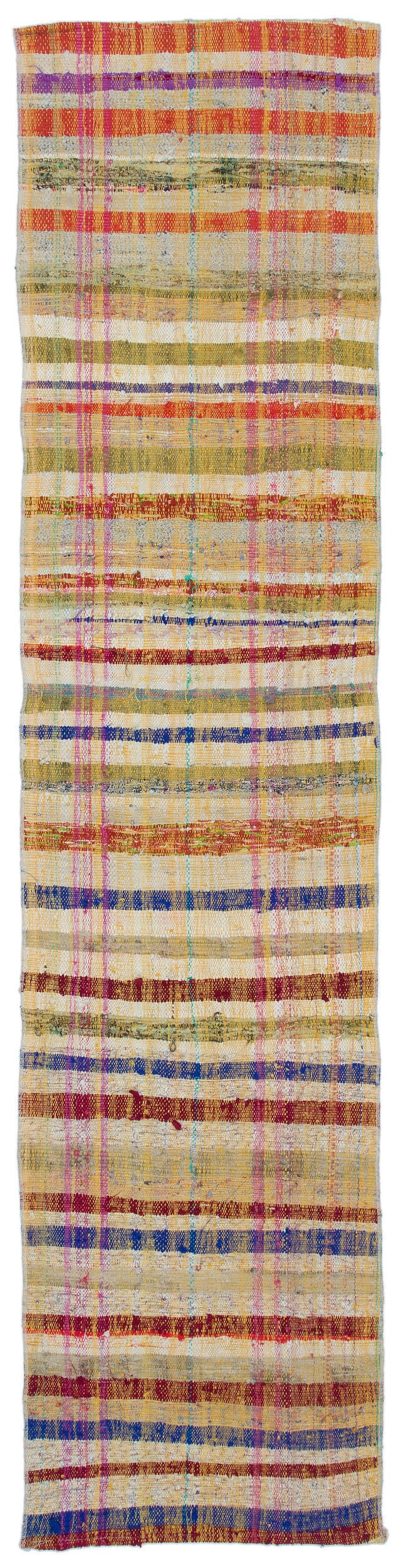 Girit Sarı Çizgili Yün El Dokuma Halısı 058 x 244 Apex Unique