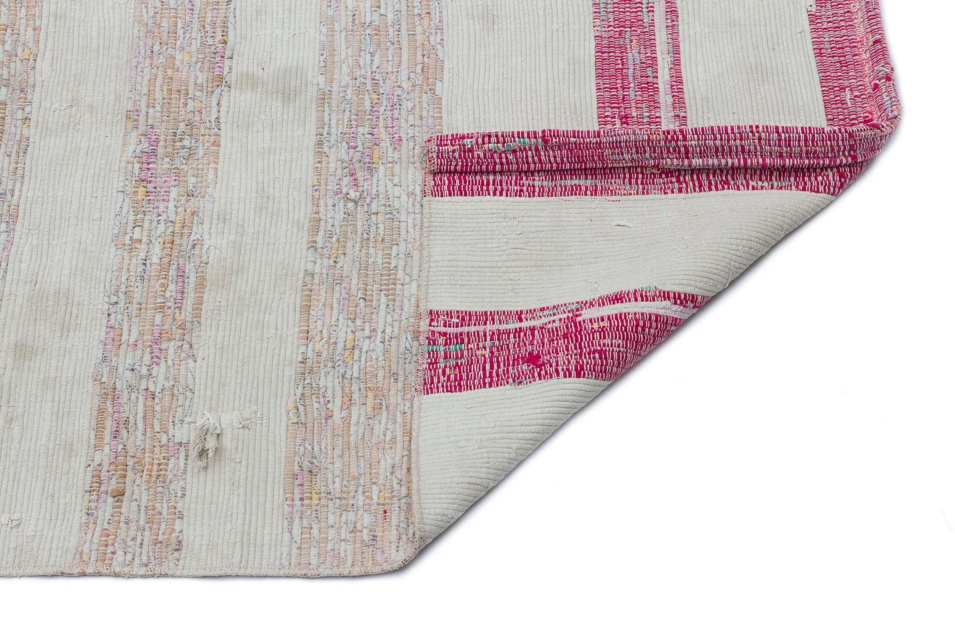 Girit Bej Çizgili Yün El Dokuma Halısı 157 x 297 Apex Unique