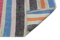 Girit Bej Çizgili Yün El Dokuma Halısı 124 x 401 Apex Unique