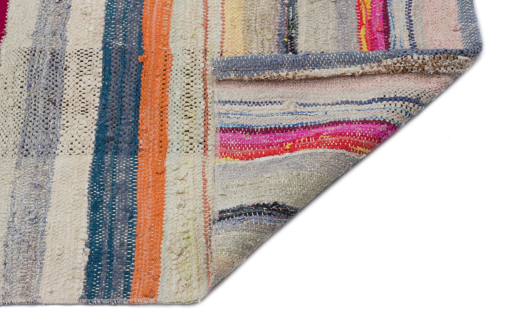 Girit Bej Çizgili Yün El Dokuma Halısı 162 x 412 Apex Unique