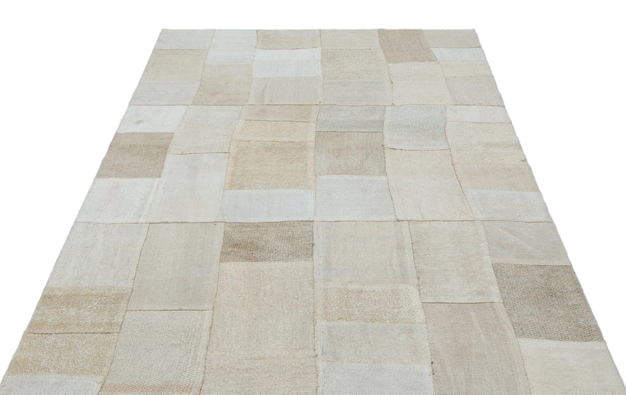 Bej Anadolu Geometrik Modern Yün Halı 151x202 - Özel Seri