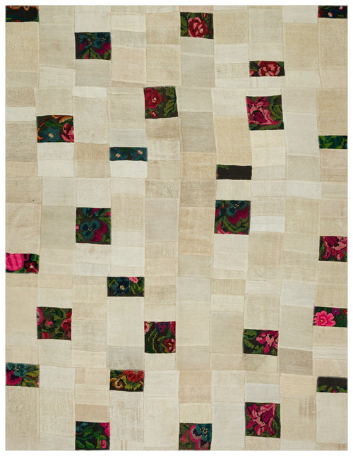 Teselya Mor Patchwork Yün El Dokuma Halısı 280 x 360 Apex Unique