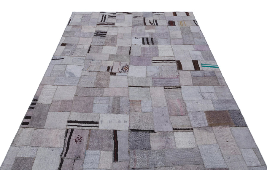 Bej Anadolu Eskitme Geometrik Yün Halı 160x230 - Özel Seri