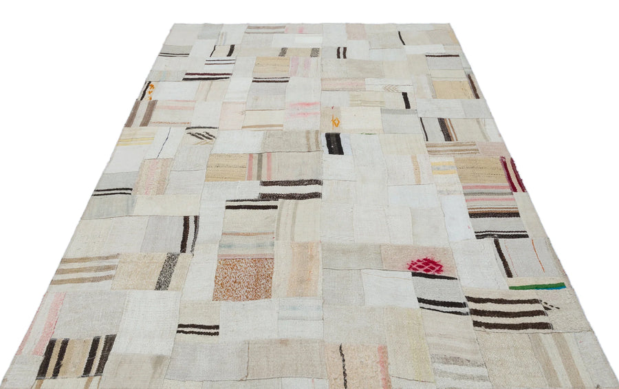 Bej Anadolu Geometrik Modern Yün Halı 160x231 - Özel Seri