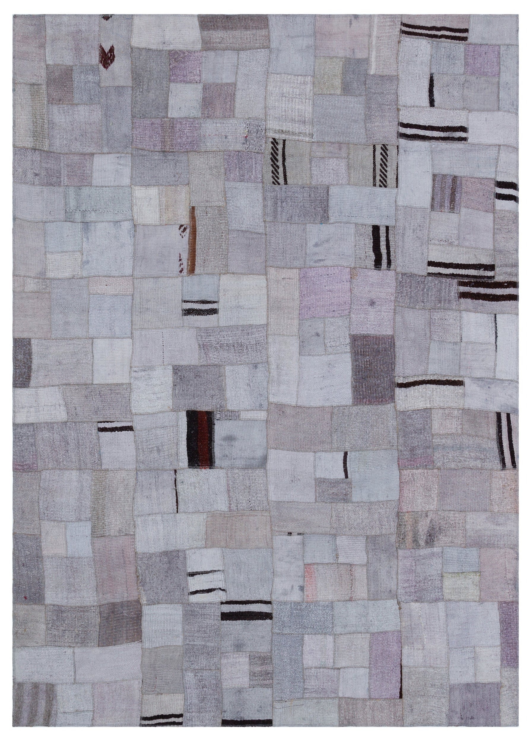 Teselya Mor Patchwork Yün El Dokuma Halısı 170 x 240 Apex Unique