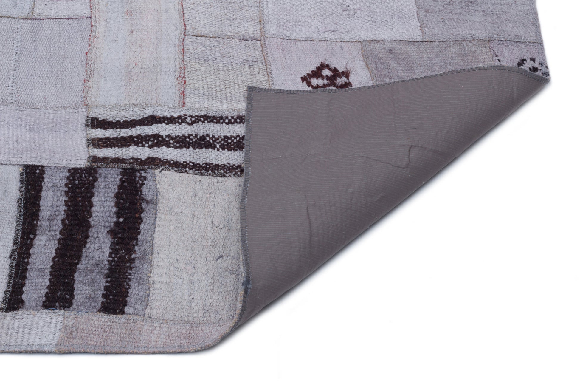 Teselya Mor Patchwork Yün El Dokuma Halısı 161 x 230 Apex Unique