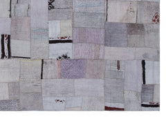 Teselya Mor Patchwork Yün El Dokuma Halısı 160 x 230 Apex Unique