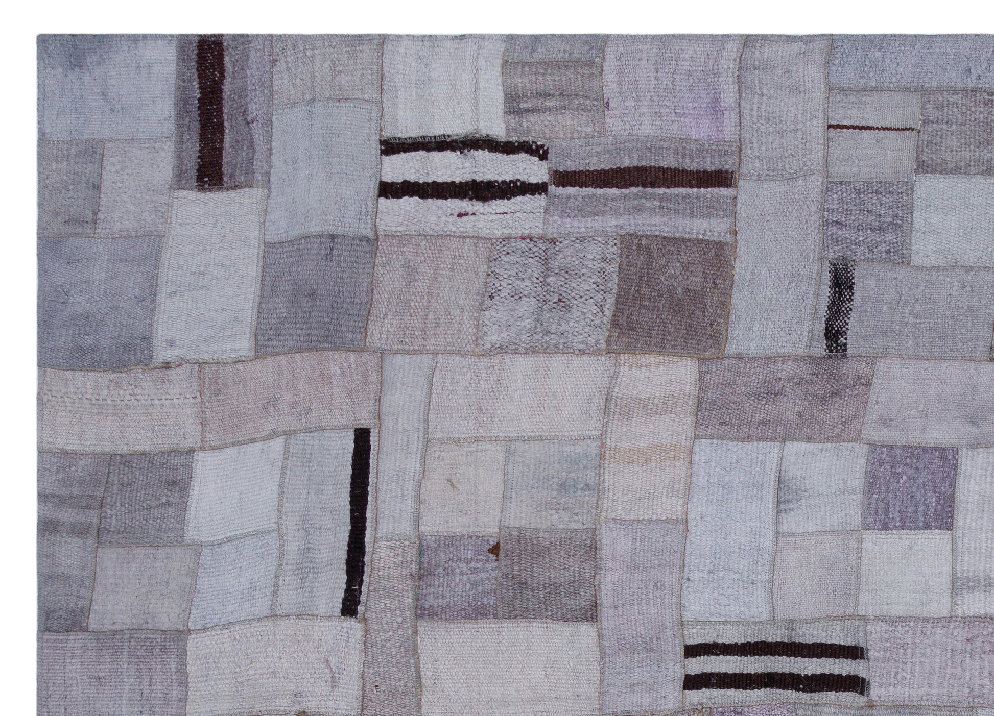 Teselya Mor Patchwork Yün El Dokuma Halısı 170 x 238 Apex Unique