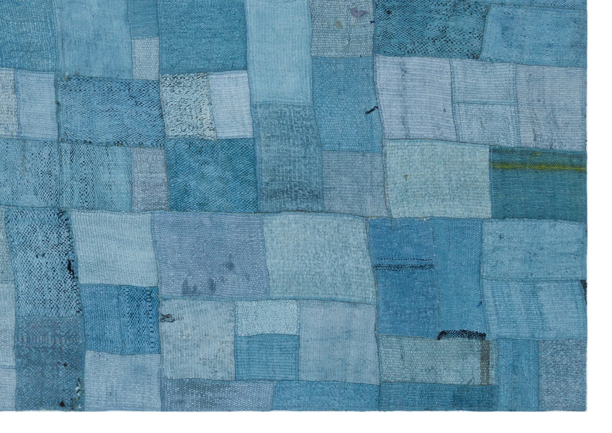 Teselya Mavi Patchwork Yün El Dokuma Halısı 160 x 230 Apex Unique