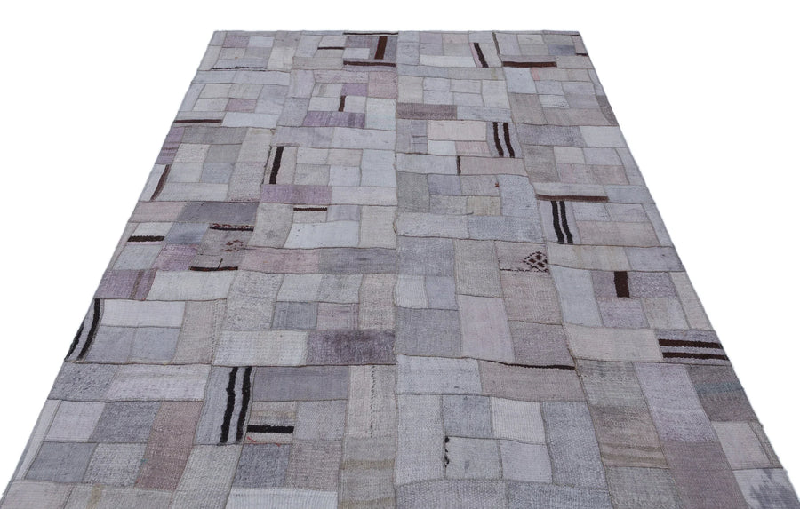 Mavi Anadolu Geometrik Modern Yün Halı 161x230 - Özel Seri