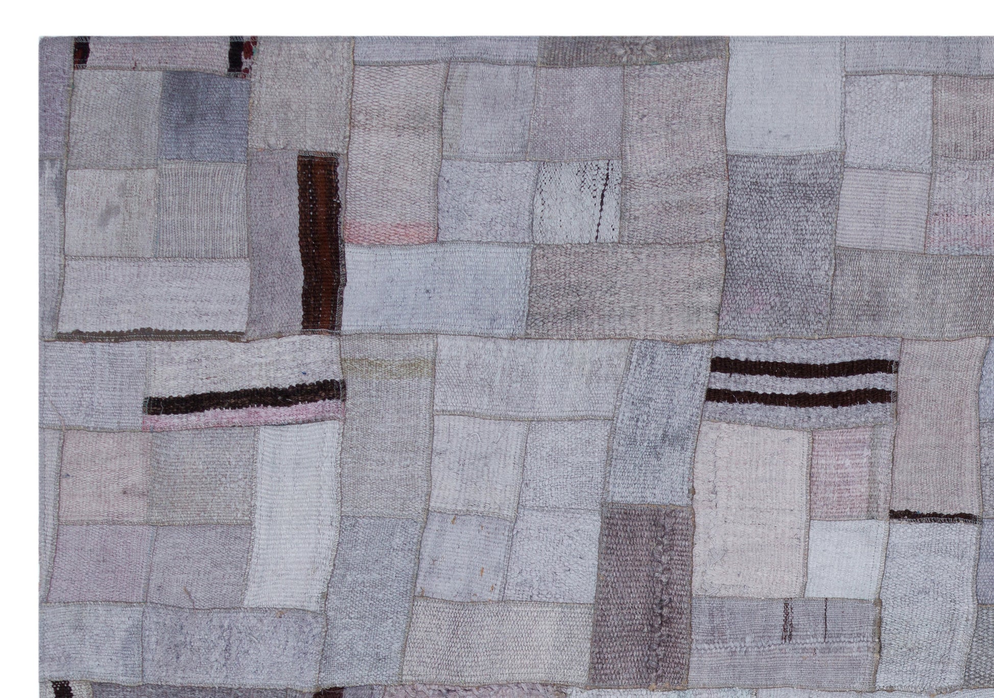 Teselya Mavi Patchwork Yün El Dokuma Halısı 161 x 230 Apex Unique