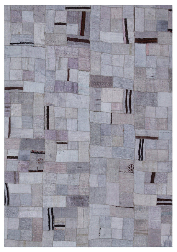 Mavi Anadolu Geometrik Modern Yün Halı 161x230 - Özel Seri