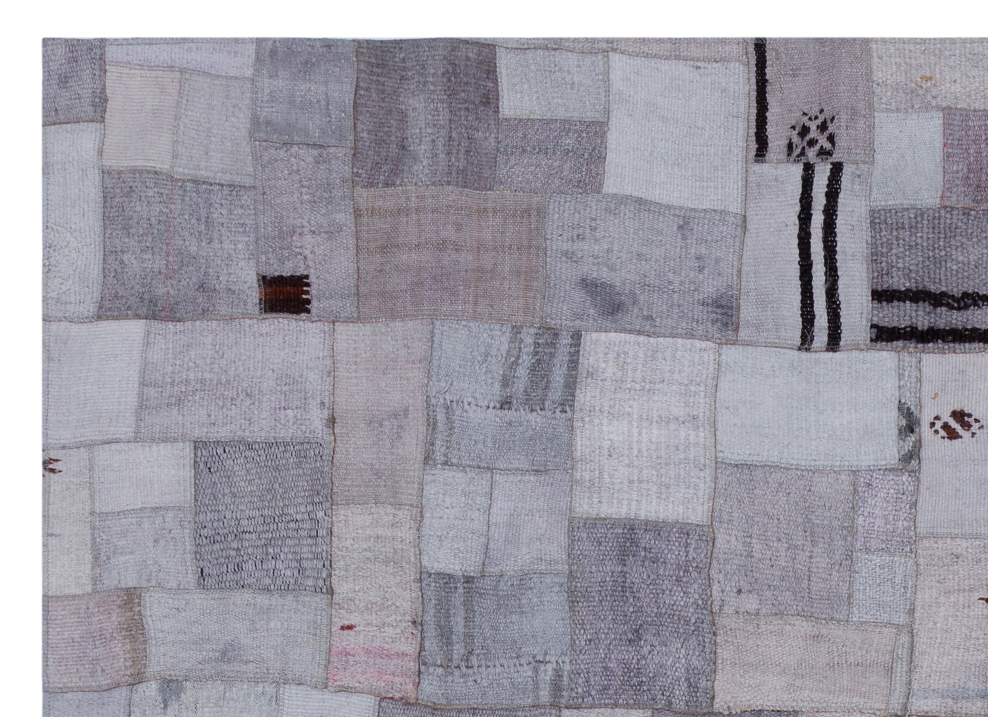 Teselya Mor Patchwork Yün El Dokuma Halısı 160 x 223 Apex Unique