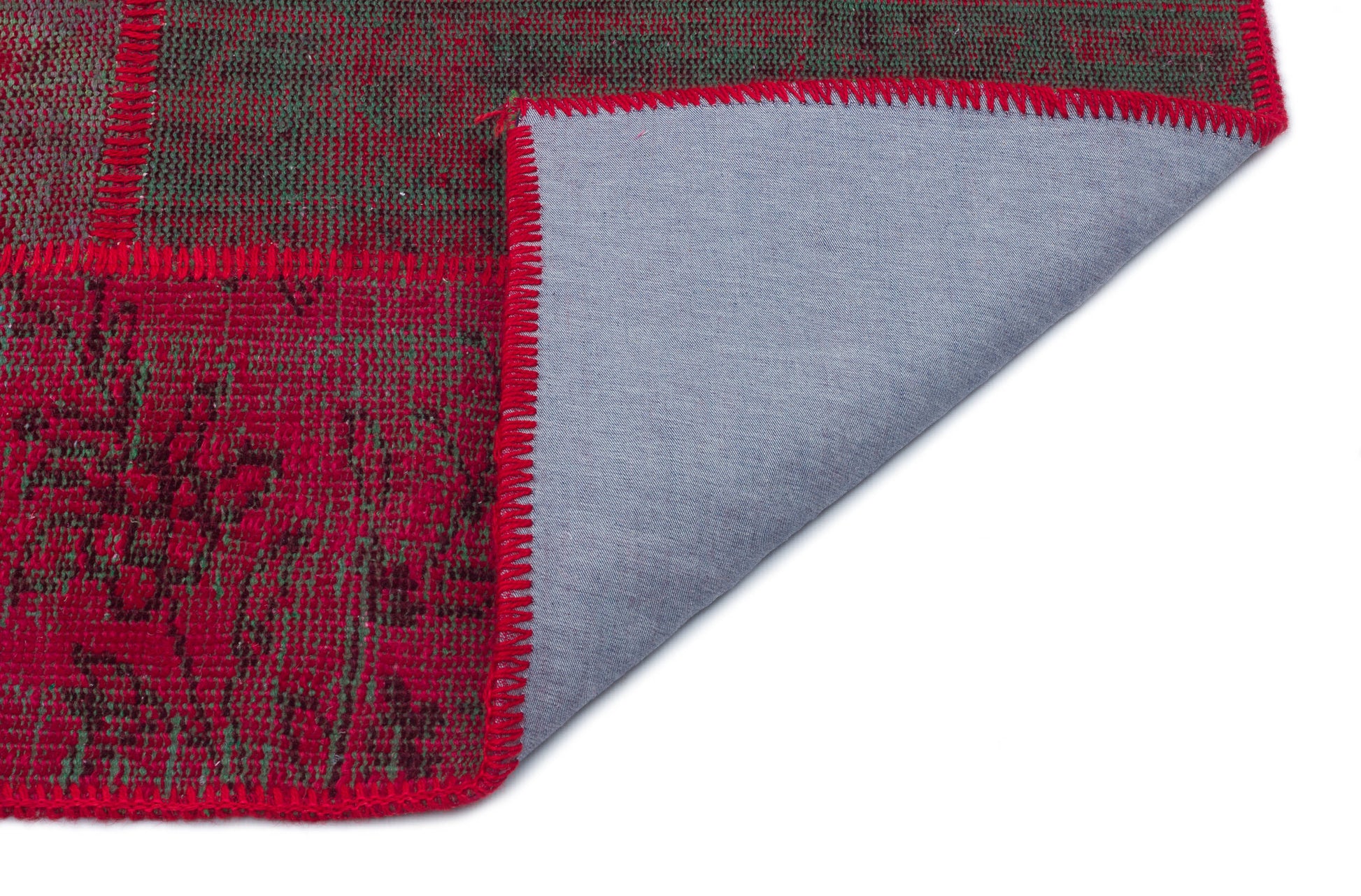 Iskece Kırmızı Eskitme Yün El Dokuma Halısı 120 x 180 Apex Unique