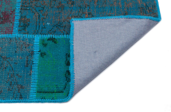 Bordo Lacivert Anadolu Eskitme Geometrik Yün Halı 120x180 - Özel Seri