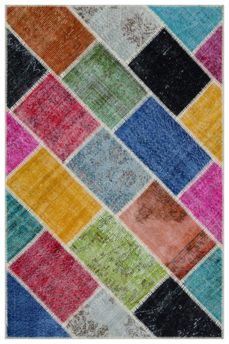 Bej Eskitme Modern Yün Halı 120x180