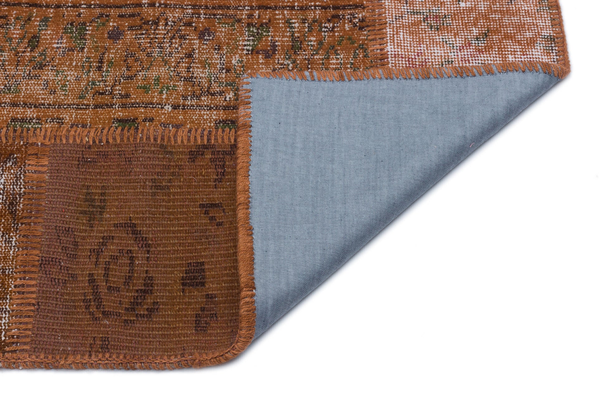 Iskece Kahverengi Eskitme Yün El Dokuma Halısı 120 x 175 Apex Unique