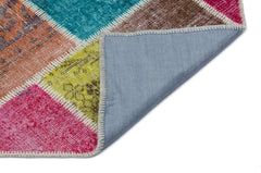 Iskece Bej Patchwork Yün El Dokuma Halısı 120 x 180 Apex Unique