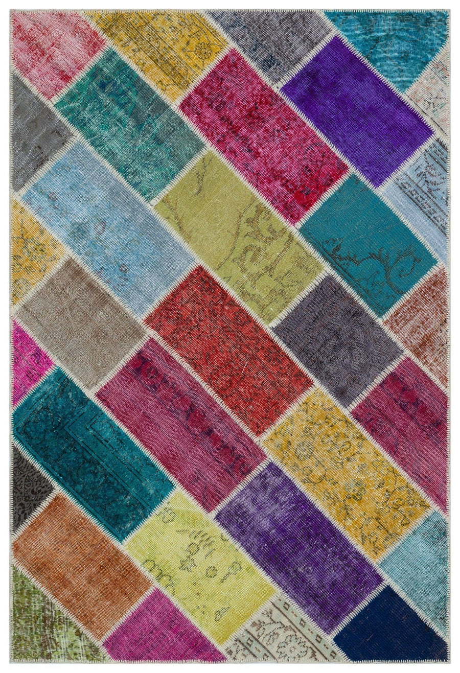 Bej Anadolu Eskitme Modern Yün Halı 160x230 - Özel Seri