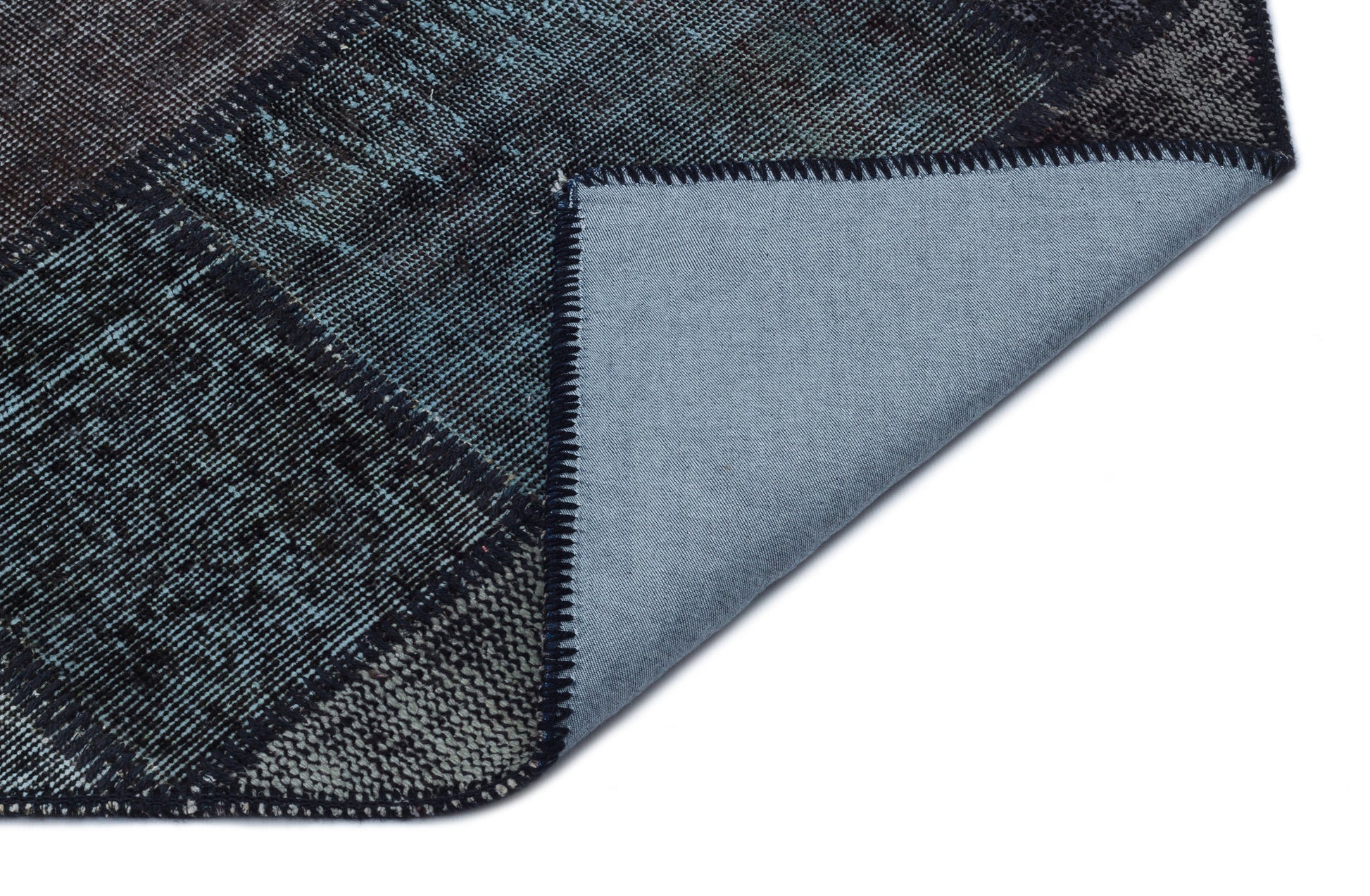 Iskece Siyah Eskitme Yün El Dokuma Halısı 157 x 237 Apex Unique