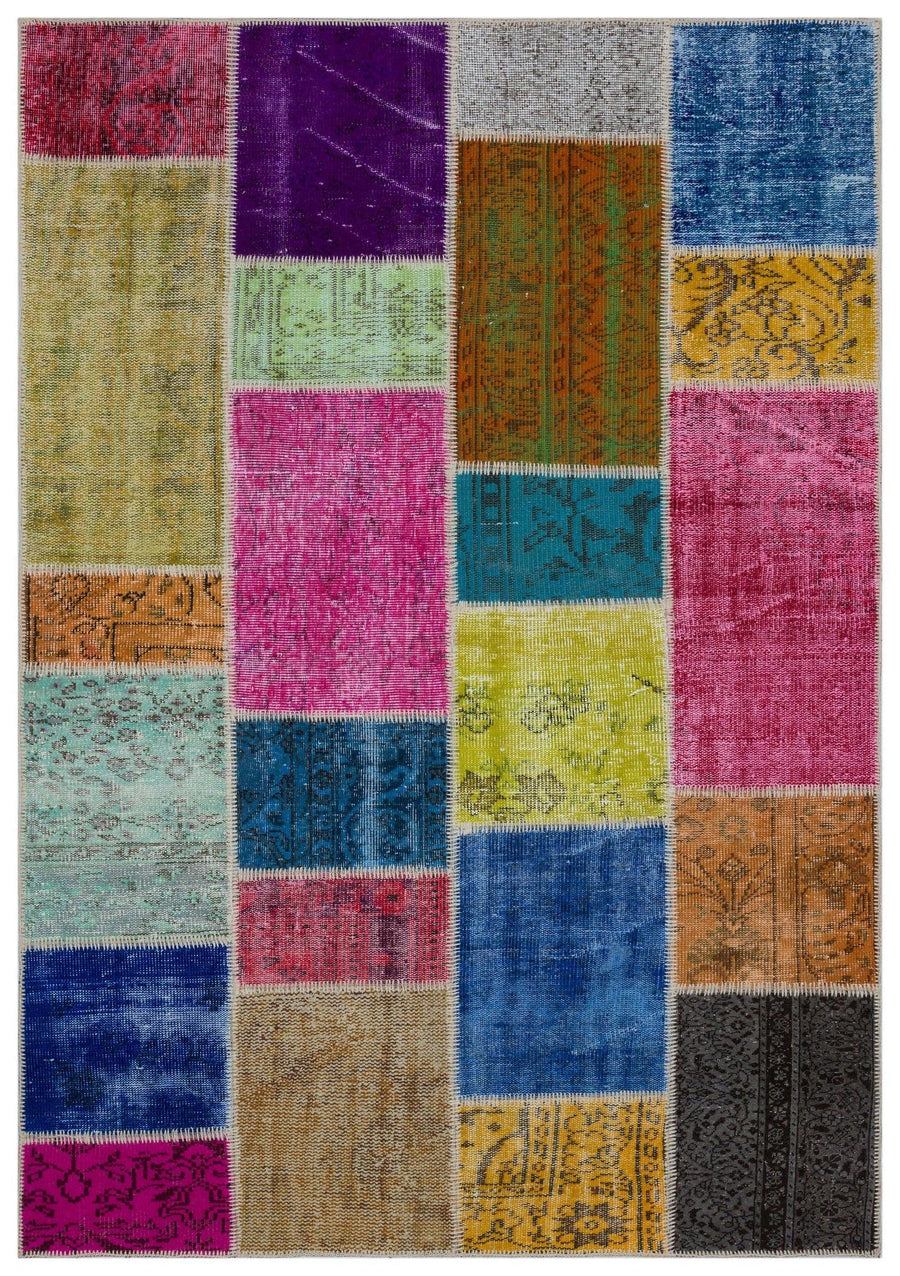 Bej Anadolu Bohem Modern Yün Halı 160x228 - Özel Seri