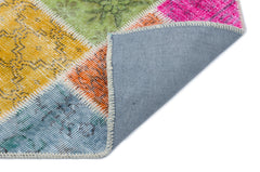 Iskece Bej Patchwork Yün El Dokuma Halısı 080 x 150 Apex Unique