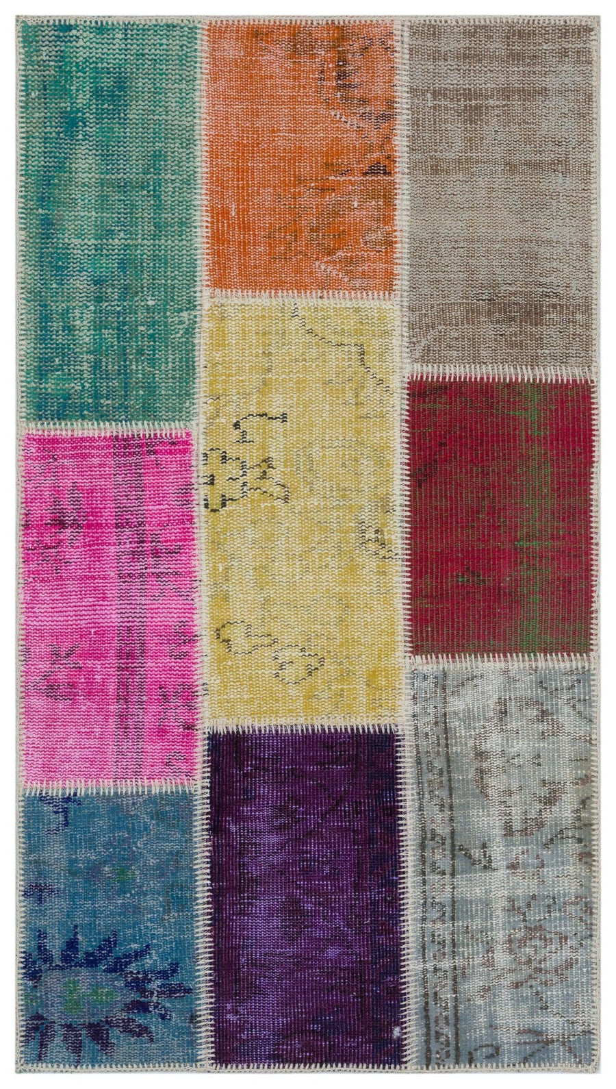 Bej Anadolu Geometrik Modern Yün Halı 80x150 - Özel Seri