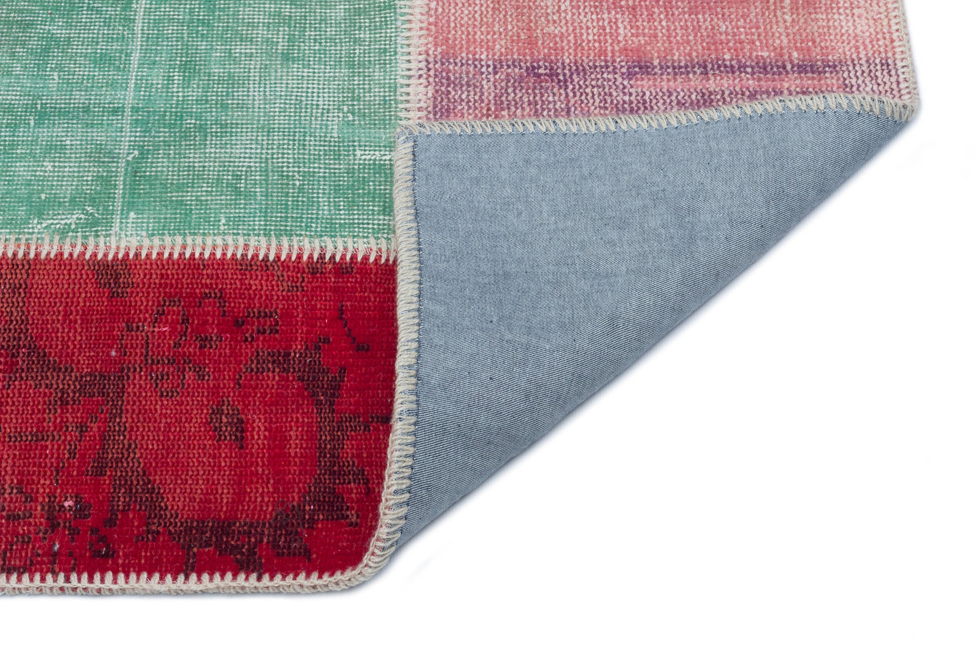 Iskece Bej Patchwork Yün El Dokuma Halısı 080 x 150 Apex Unique