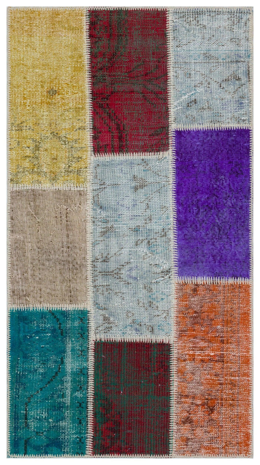 Bej Vintage Yün Halı 80x150