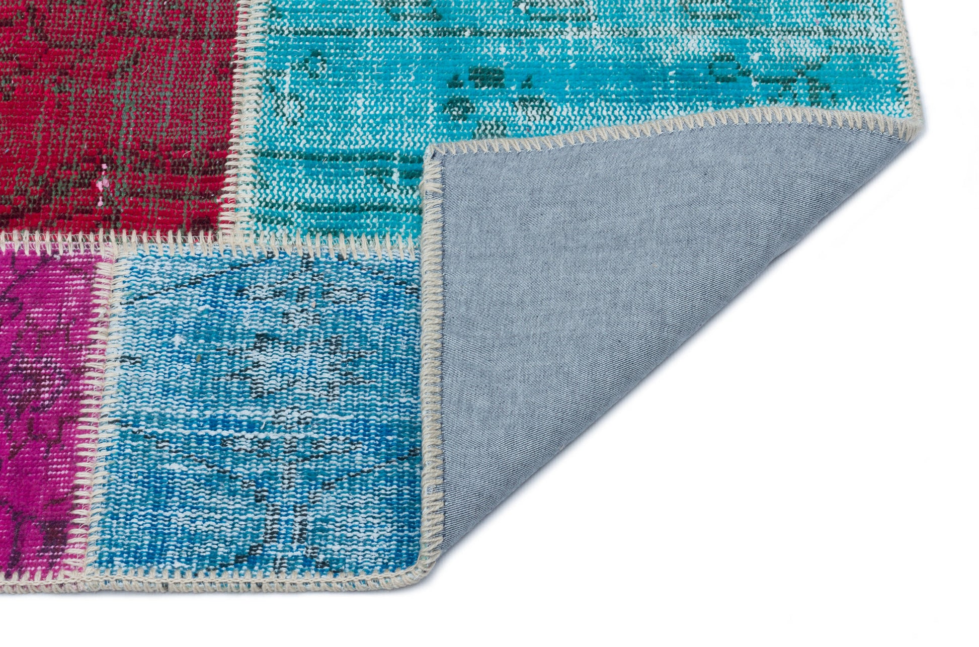 Iskece Bej Patchwork Yün El Dokuma Halısı 080 x 150 Apex Unique