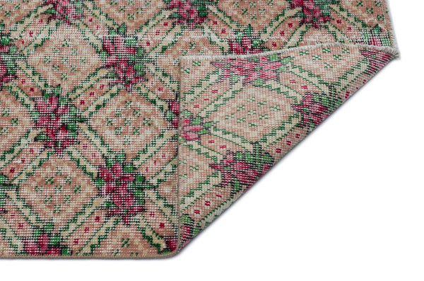 Bej Vizon Anadolu Geometrik Çiçekli Yün Halı 160x265 - Özel Seri